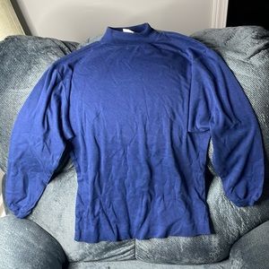Nancy Blue Mock Turtle Neck, Averroe Small 50% cotton 50% polyester